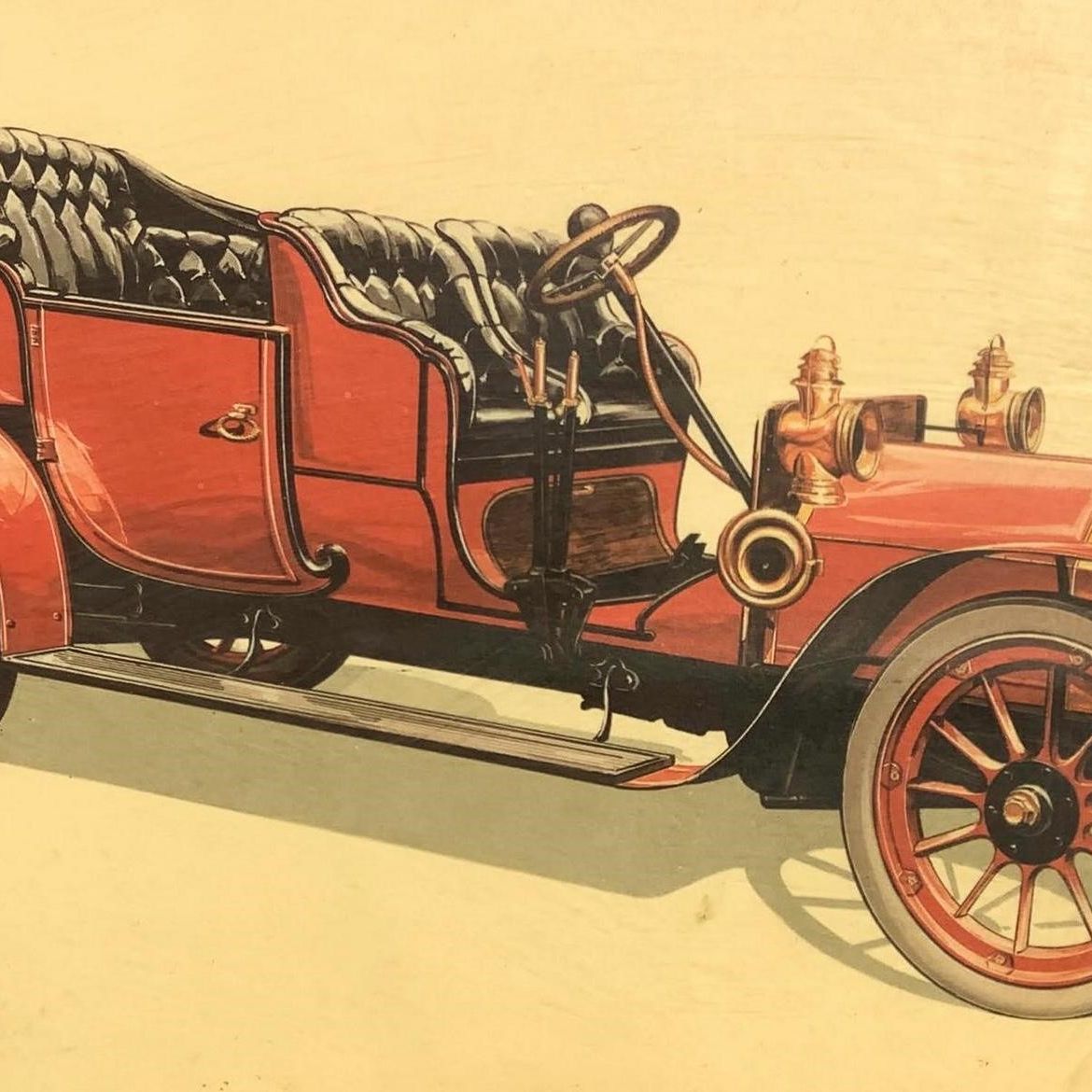 Tre Stampe Raffigurante Macchine D’epoca