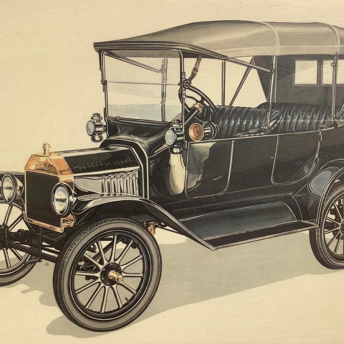 Tre Stampe Raffigurante Macchine D’epoca