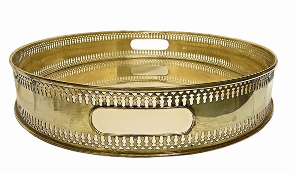 Tray in Golden brass Casseti. H 33x42 cm
