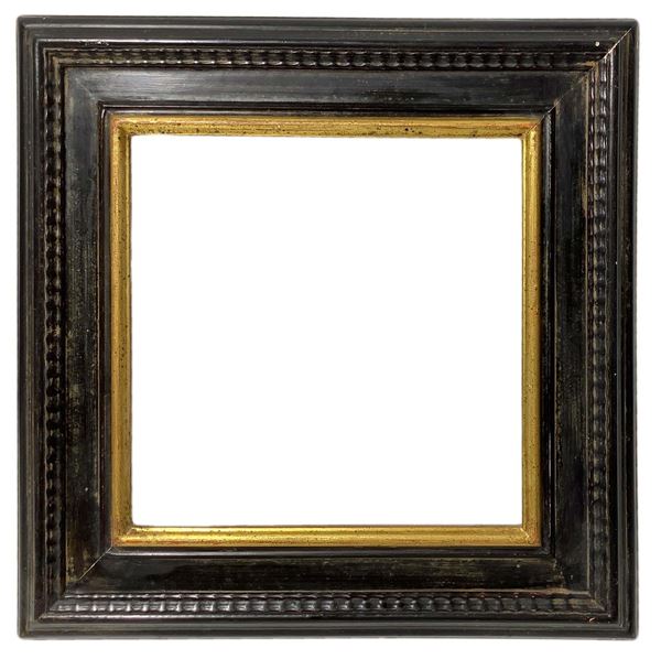 Black frame with gold border. Internal dimensions 30x30 cm, 48x48 external measures
