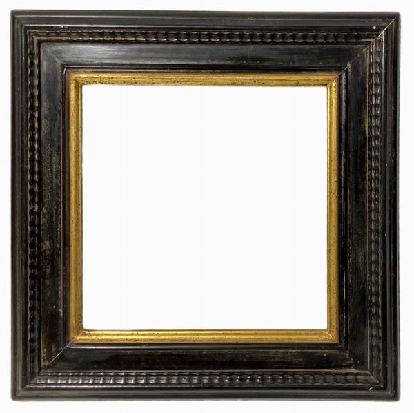 Black frame with gold rim, Internal dimensions 30x30 cm, 48x48 external measures